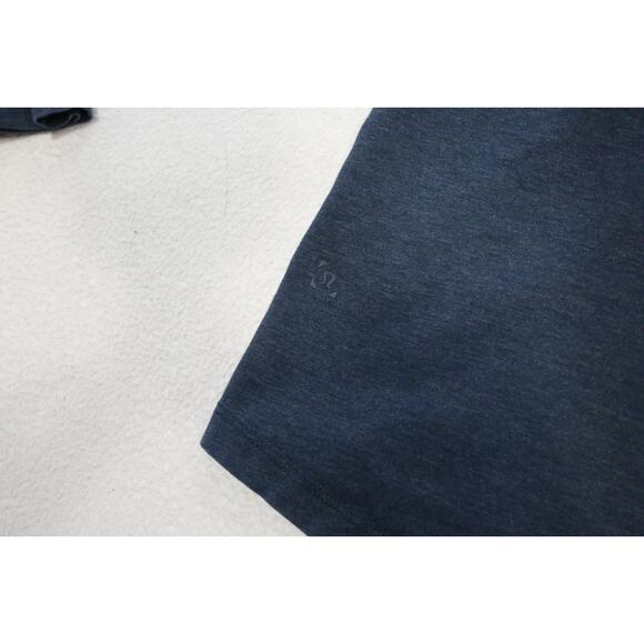 Lululemon Gym Shirt Wicking Blue Long Sleeve Athletic Tee Mens Size XL - Picture 1 of 7